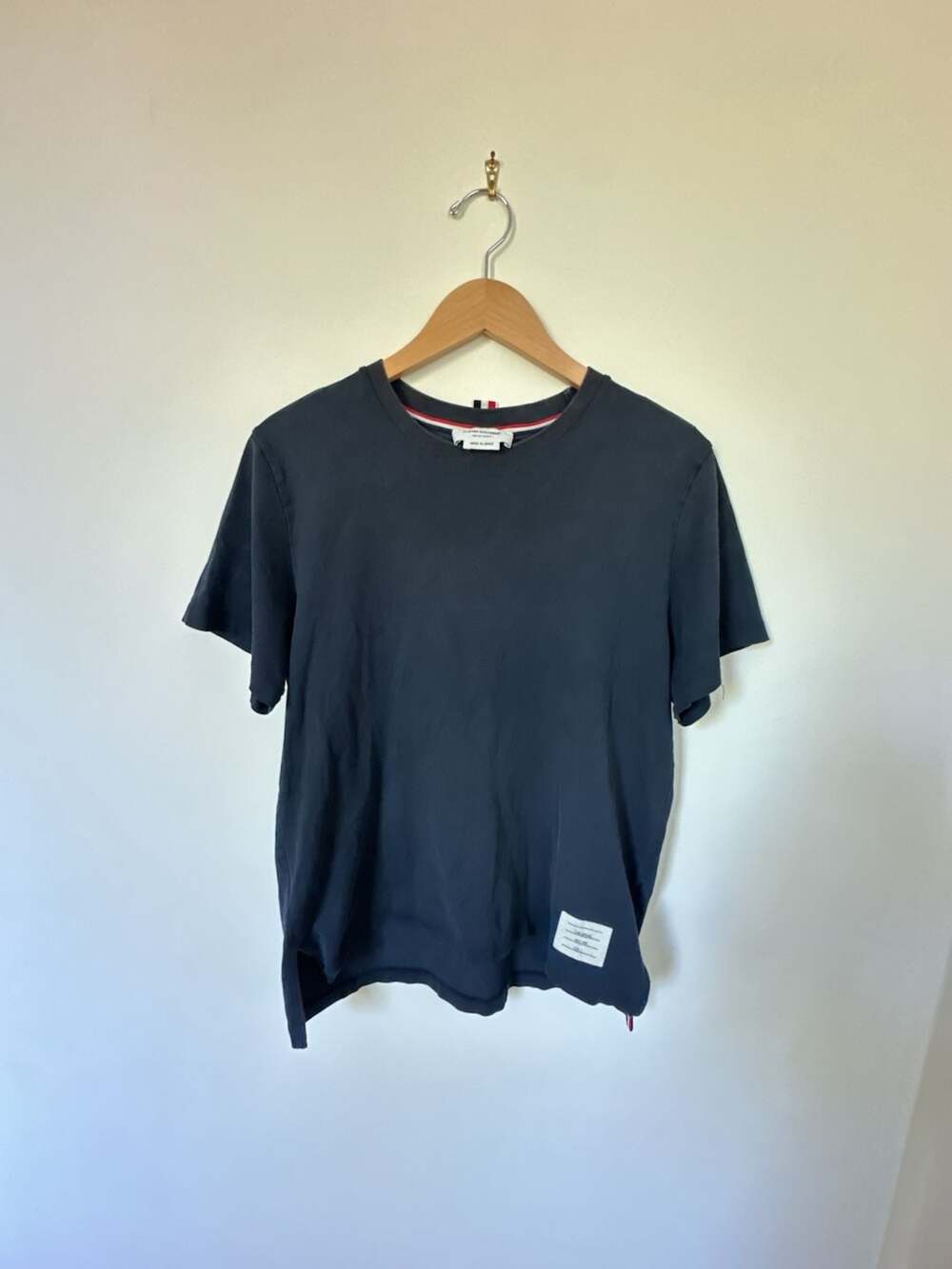 Thom Browne Navy Cotton Classic Pique 4-Bar T-shirt